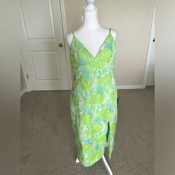 Lulus | Dresses | Nwt Lulus Mint Green And Blue Floral Mini Slip Dress Size  Xl | Poshmark